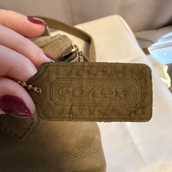 COACH Vintage Sonoma Tote Fishing Creel Crossbody Shoulder Bag Olive Green Sage - Picture 6 of 16